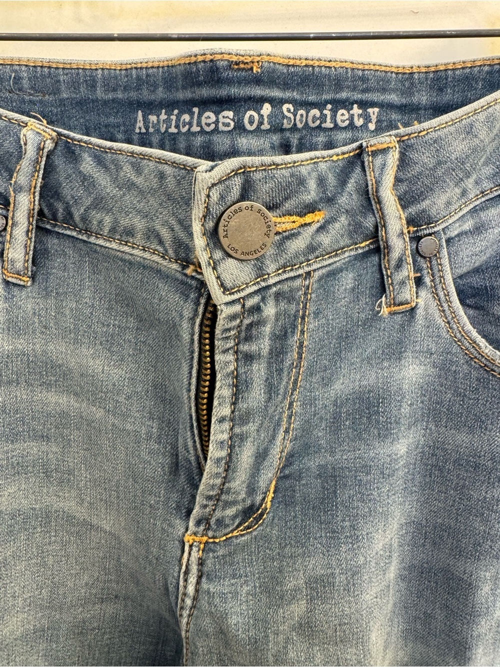 Articles Of Society Light Wash Distressed Skinny Jeans - Picture 2 of 4